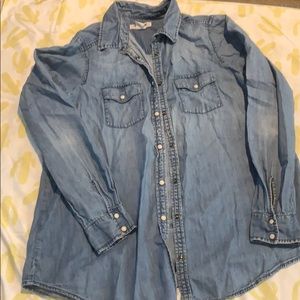Jean snap button up